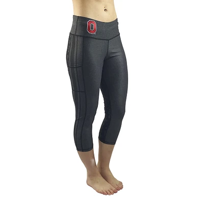 Women's Black Ohio State Buckeyes Vision Cropped Leggings