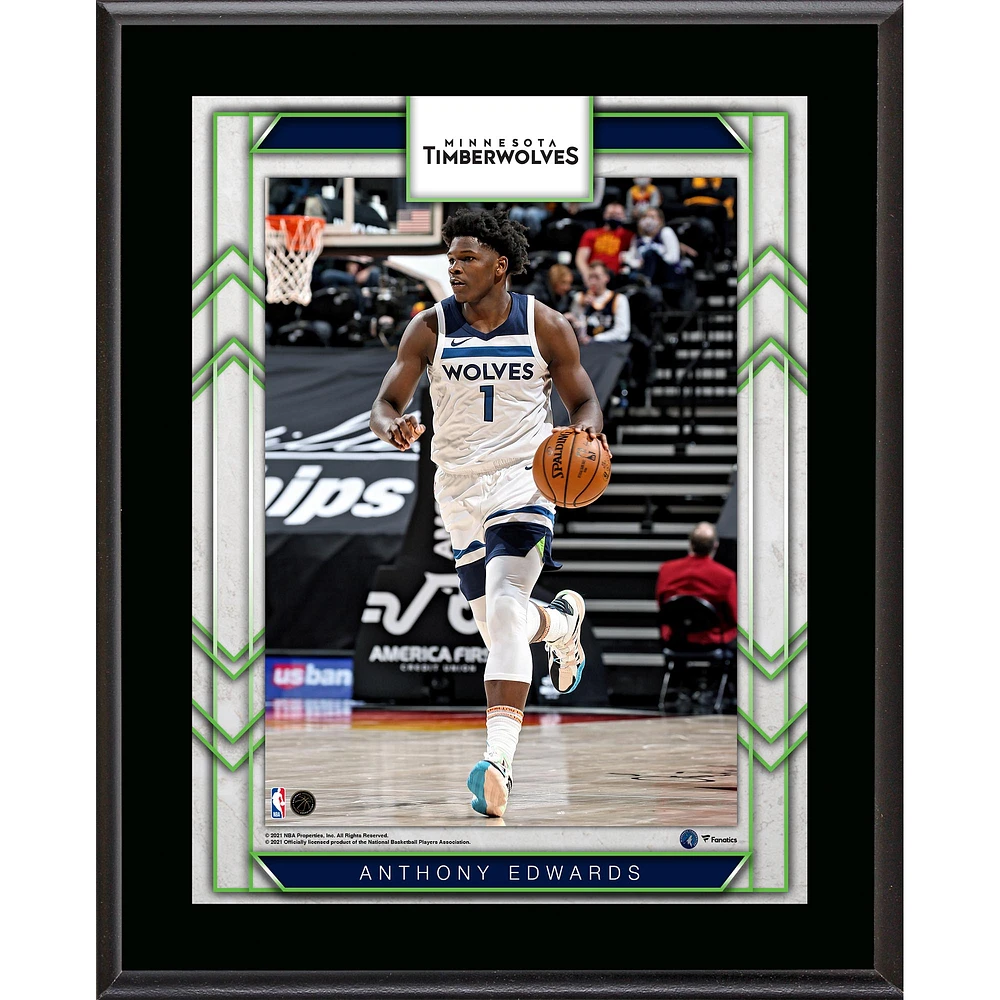 Anthony Edwards Minnesota Timberwolves 10" x 13" Sublimated Player Plaque