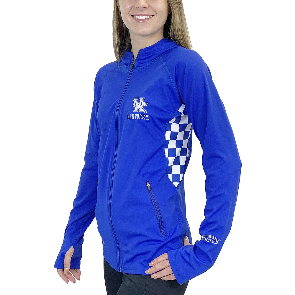 Women's Blue Kentucky Wildcats Performance Full-Zip Hoodie