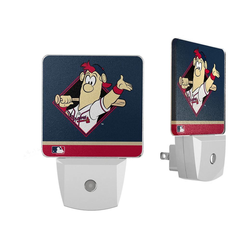 Atlanta Braves Stripe Mascot Nightlight 2-Pack