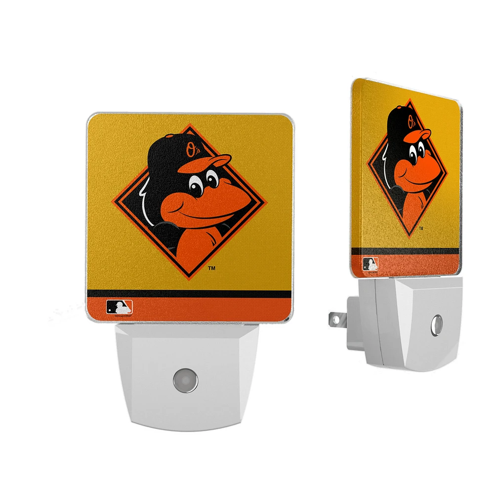 Baltimore Orioles Stripe Mascot Nightlight 2-Pack