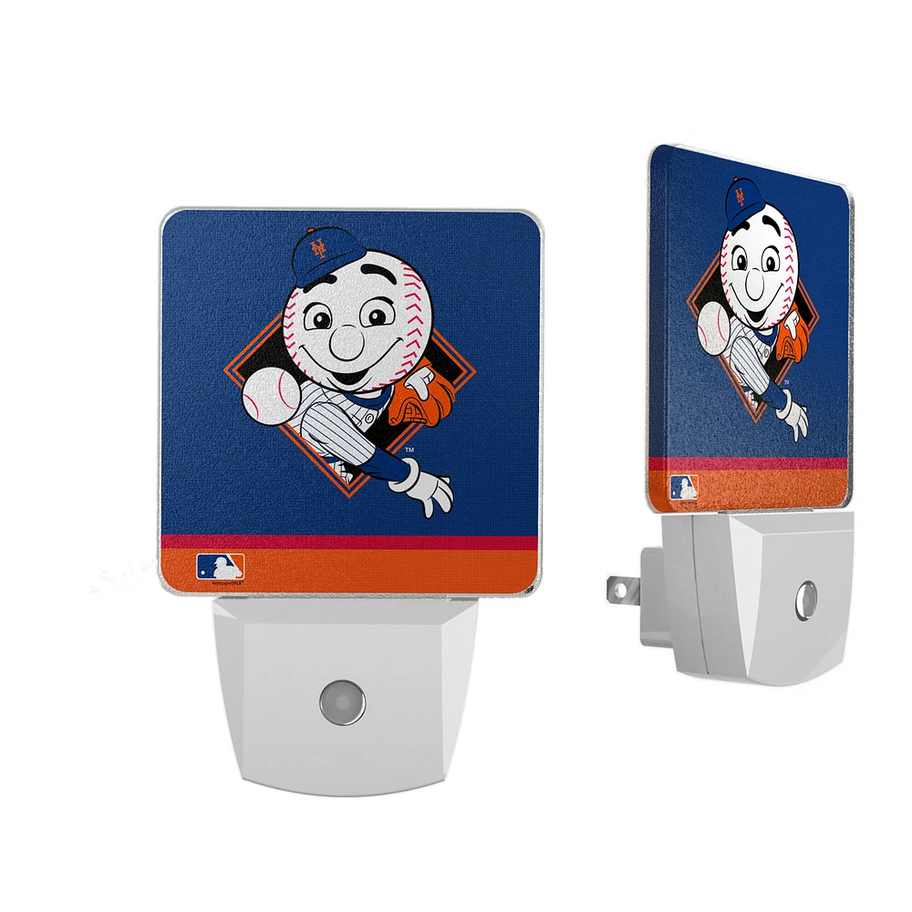 New York Mets Stripe Mascot Nightlight 2-Pack