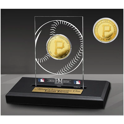 Highland Mint Pittsburgh Pirates 5-Time World Series Champions Acrylic Gold Coin Desk Top Display