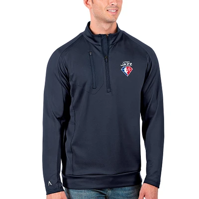 Men's Antigua Navy Utah Jazz NBA 75th Anniversary Generation Quarter-Zip Pullover Jacket