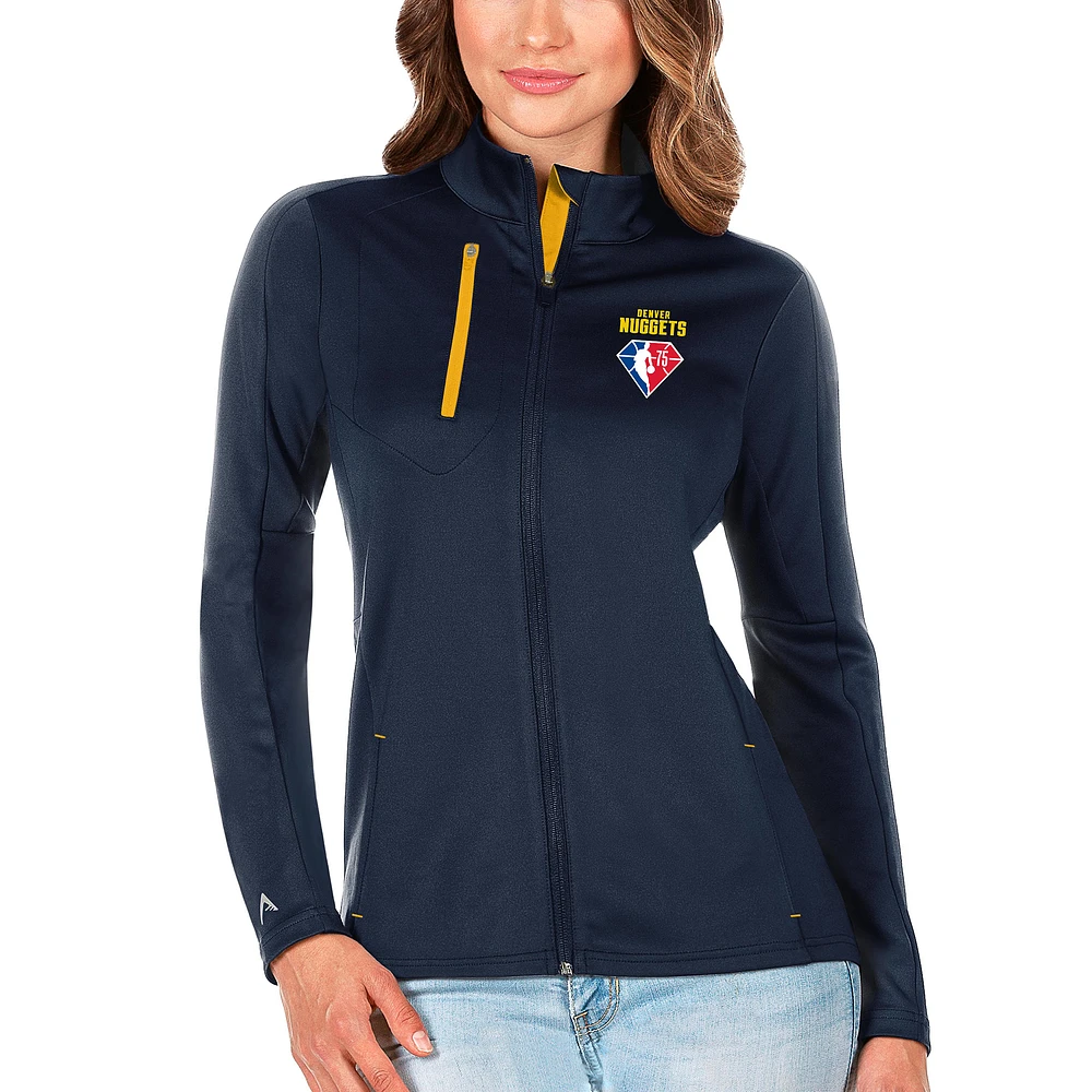 Women's Antigua Navy Denver Nuggets NBA 75th Anniversary Generation Full-Zip