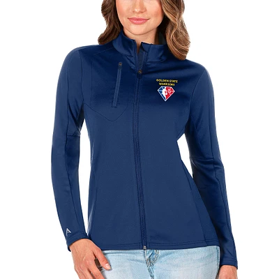 Women's Antigua Royal Golden State Warriors NBA 75th Anniversary Generation Full-Zip