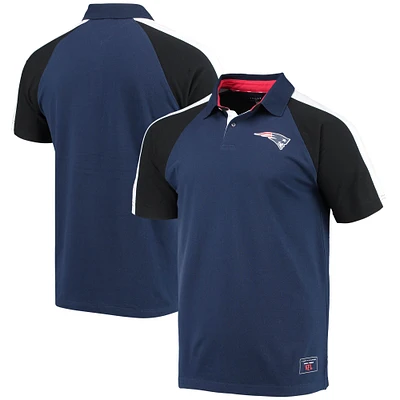 Men's Tommy Hilfiger Navy/White New England Patriots Holden Raglan Polo