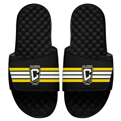 Men's ISlide Black Columbus Crew Stripe Slide Sandals
