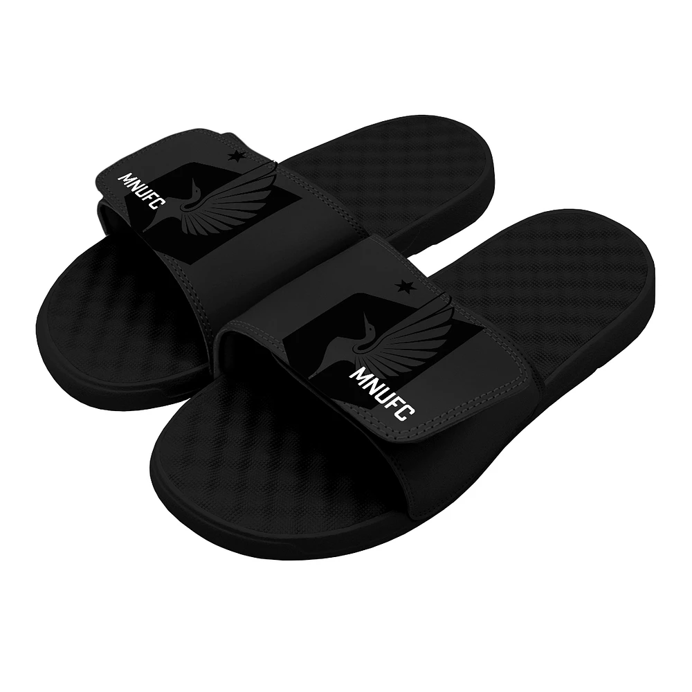 Men's ISlide Black Minnesota United FC Tonal Pop Slide Sandals