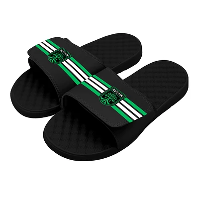 Youth ISlide Black Austin FC Stripe Slide Sandals