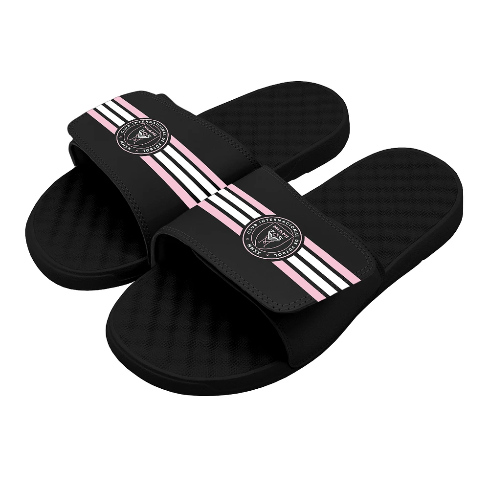 Youth ISlide Black Inter Miami CF Stripe Slide Sandals