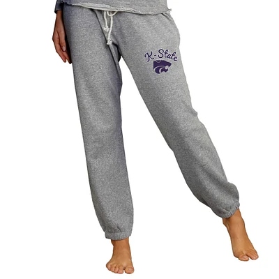 Women's Concepts Sport Gray Kansas State Wildcats Mainstream Knit Jogger Pants