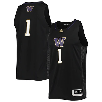 Men's adidas #1 Washington Huskies Swingman Basketball Jersey