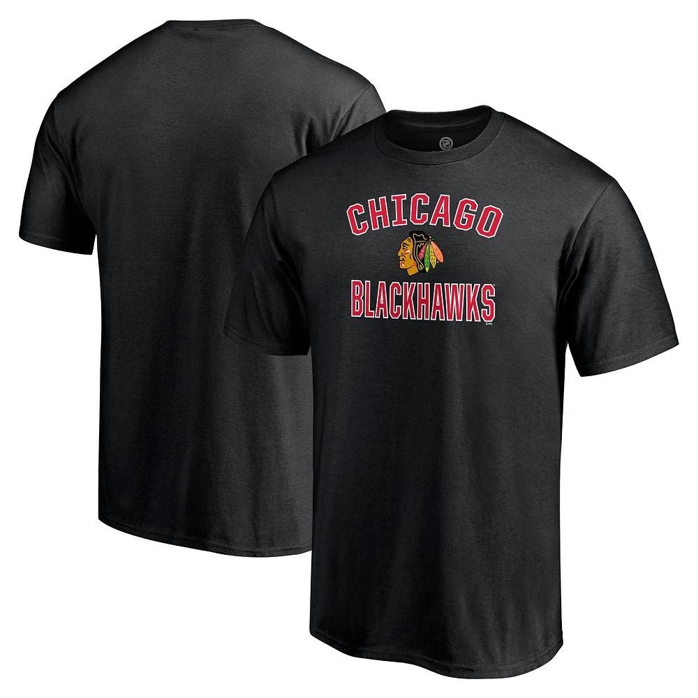 Men's Black Chicago Blackhawks Victory Arch Team T-Shirt