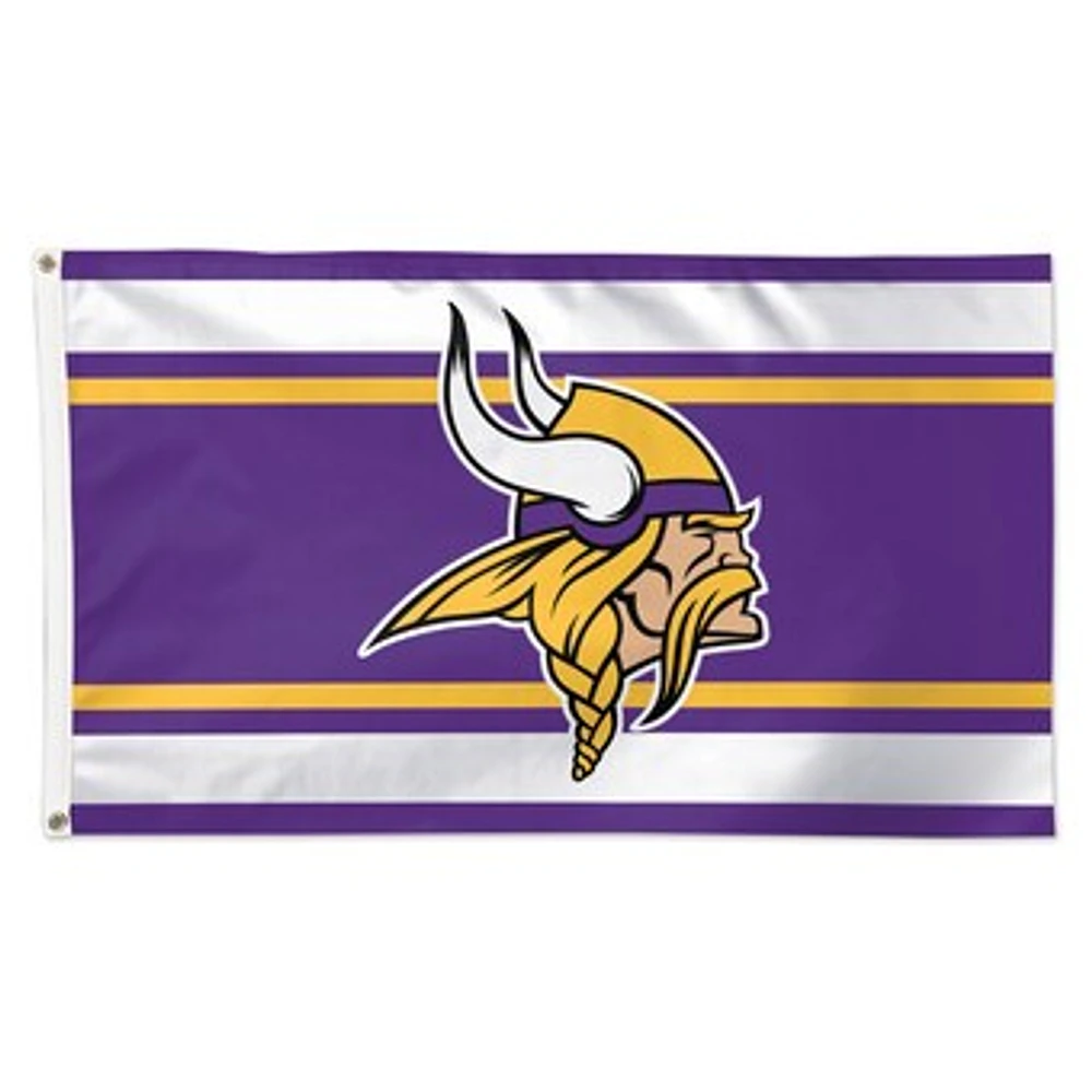 WinCraft Minnesota Vikings 3' x 5' Horizontal Stripe 1-Sided Deluxe Flag