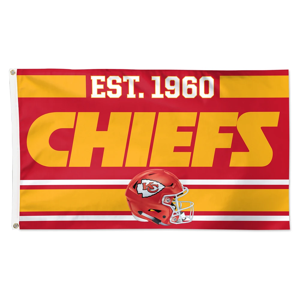 WinCraft Kansas City Chiefs 3' x 5' Established 1-Sided Deluxe Flag