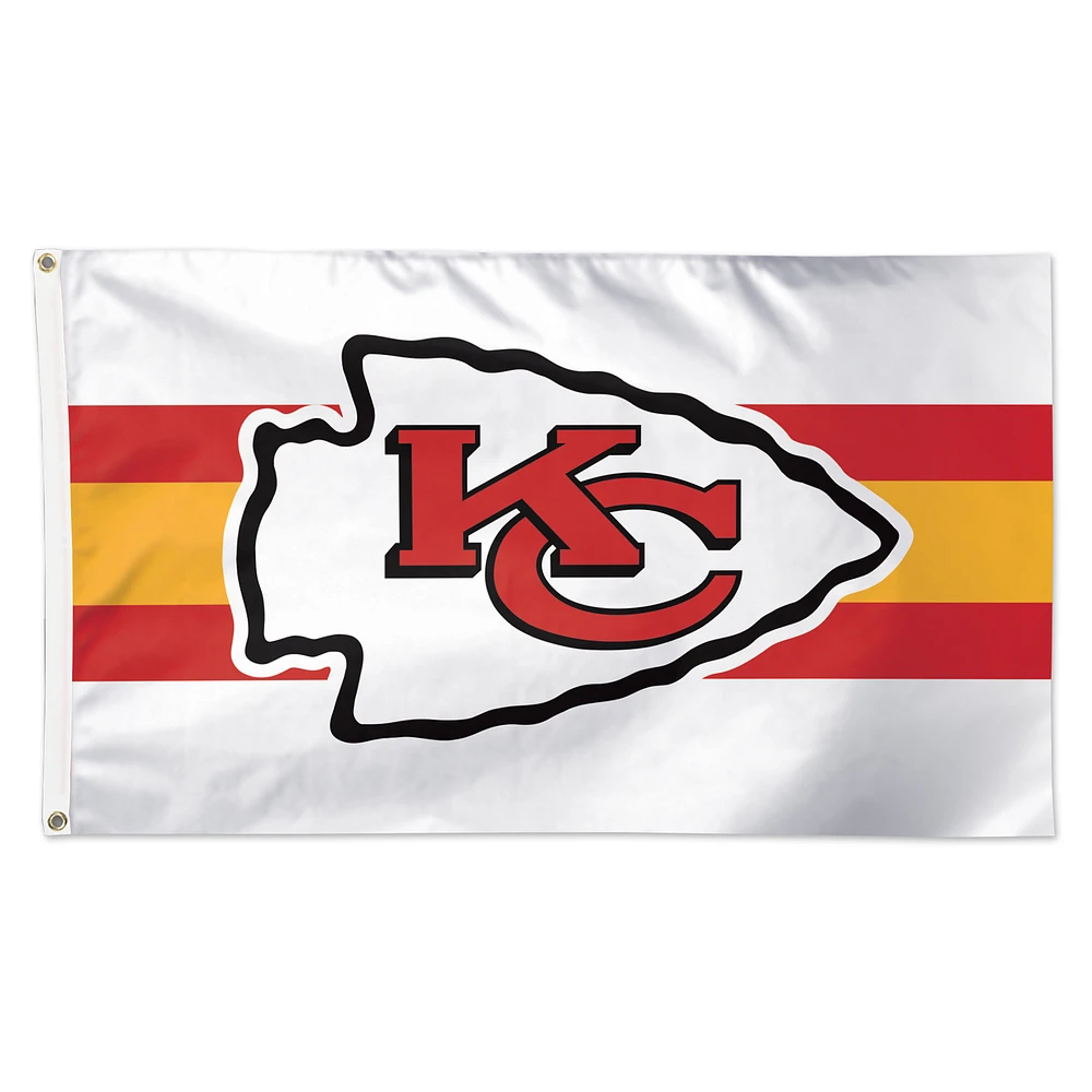 WinCraft Kansas City Chiefs 3' x 5' Away Stripe 1-Sided Deluxe Flag