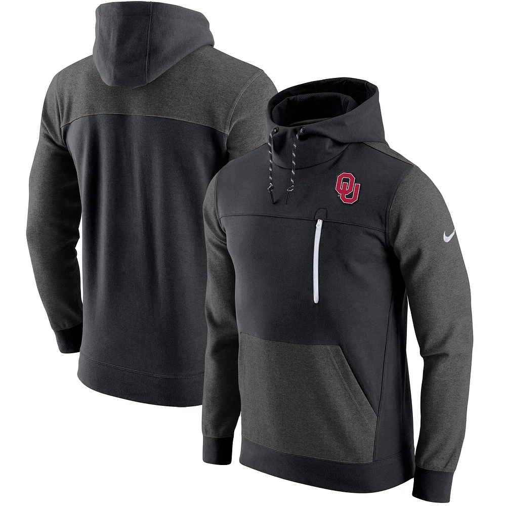 Men's Nike Black Oklahoma Sooners AV-15 2.0 Slim Fit Pullover Hoodie