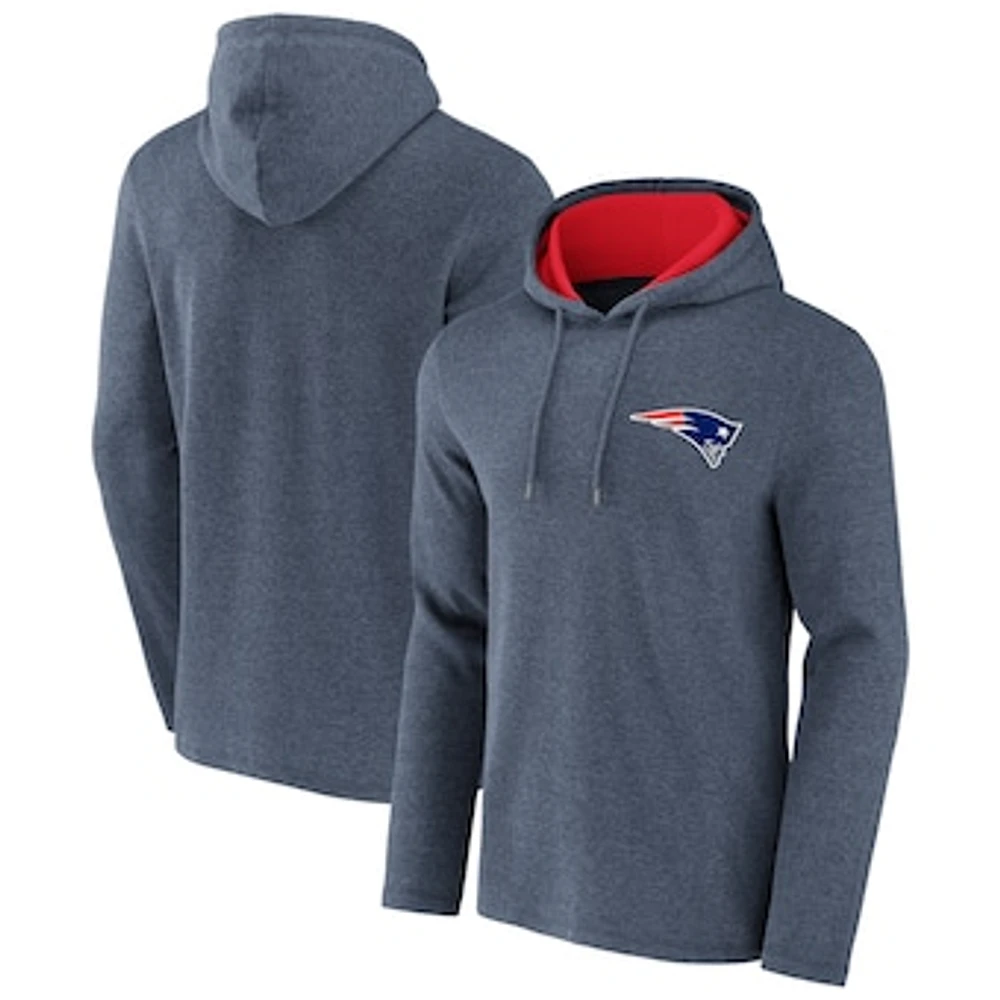 Men's NFL x Darius Rucker Collection by Fanatics Heathered Navy New England Patriots Waffle Knit Pullover Hoodie