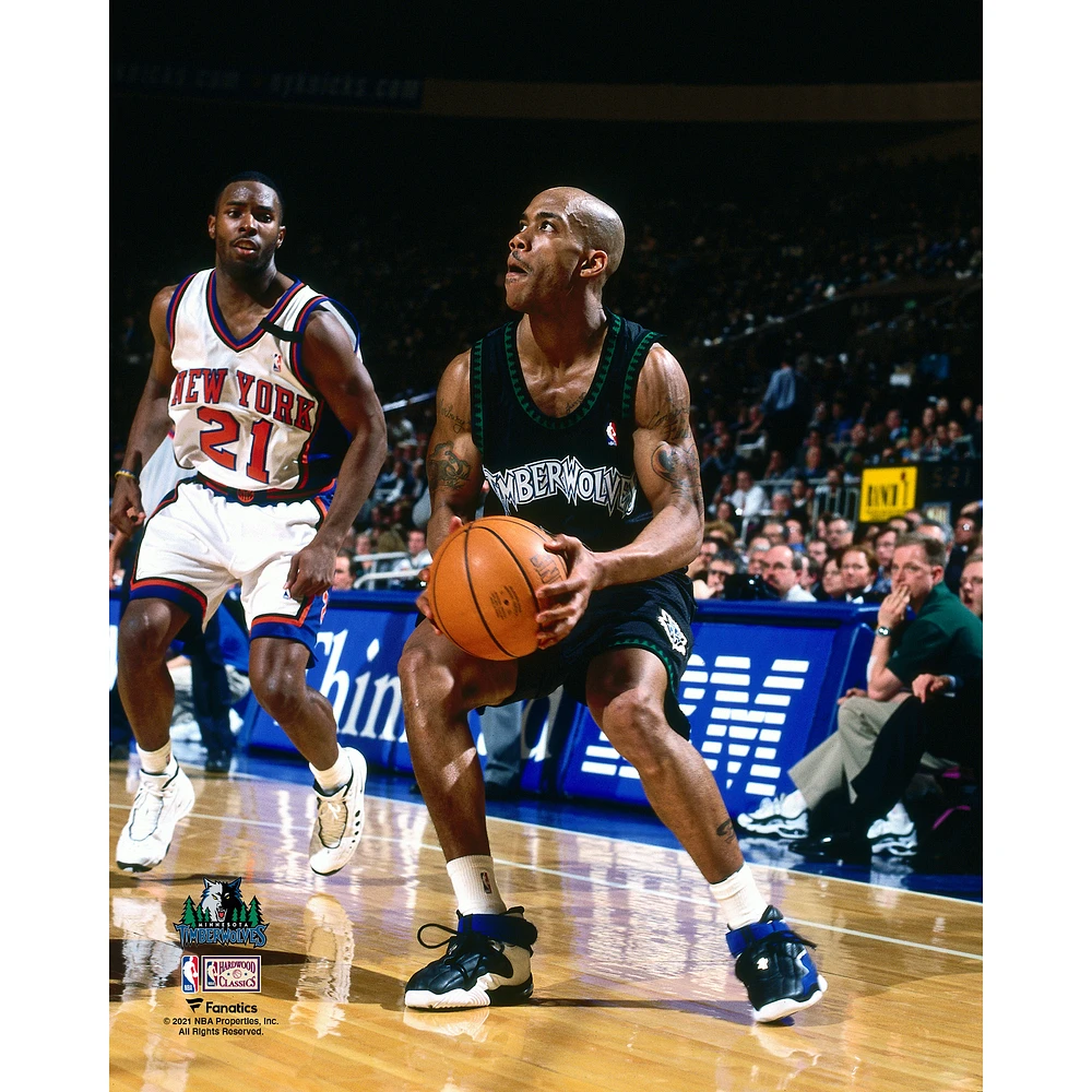 Stephon Marbury Minnesota Timberwolves Unsigned Hardwood Classics Mid-Range Shot Photograph