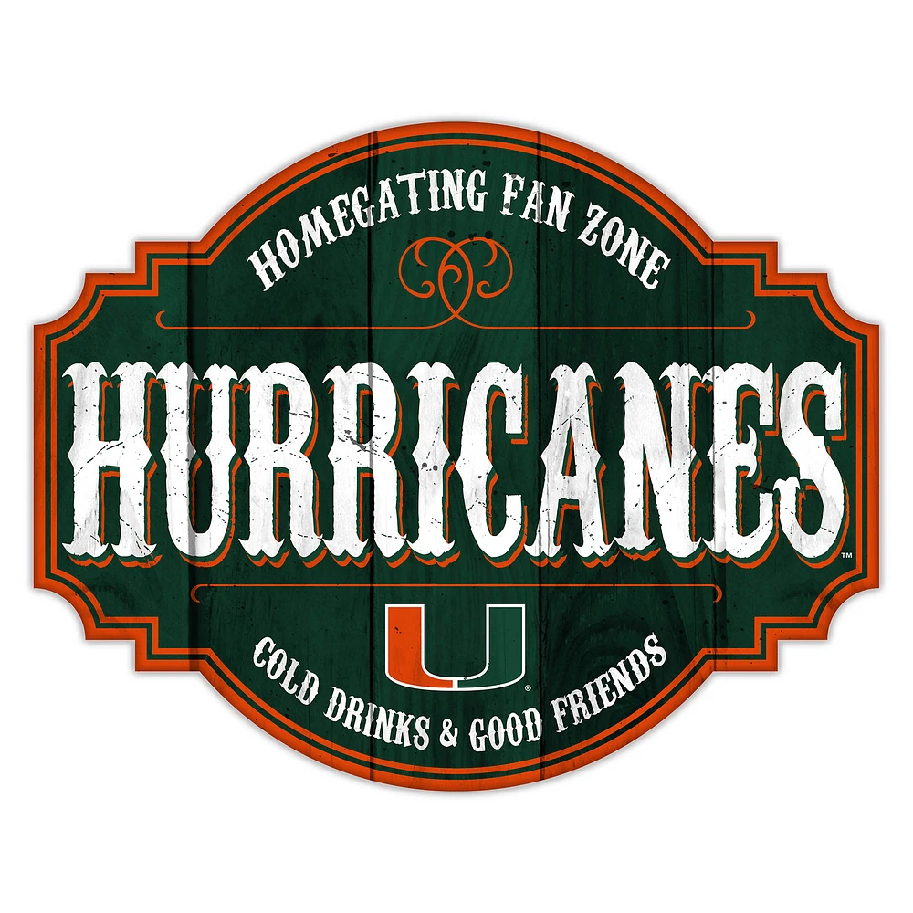 Miami Hurricanes 24'' Homegating Tavern Sign