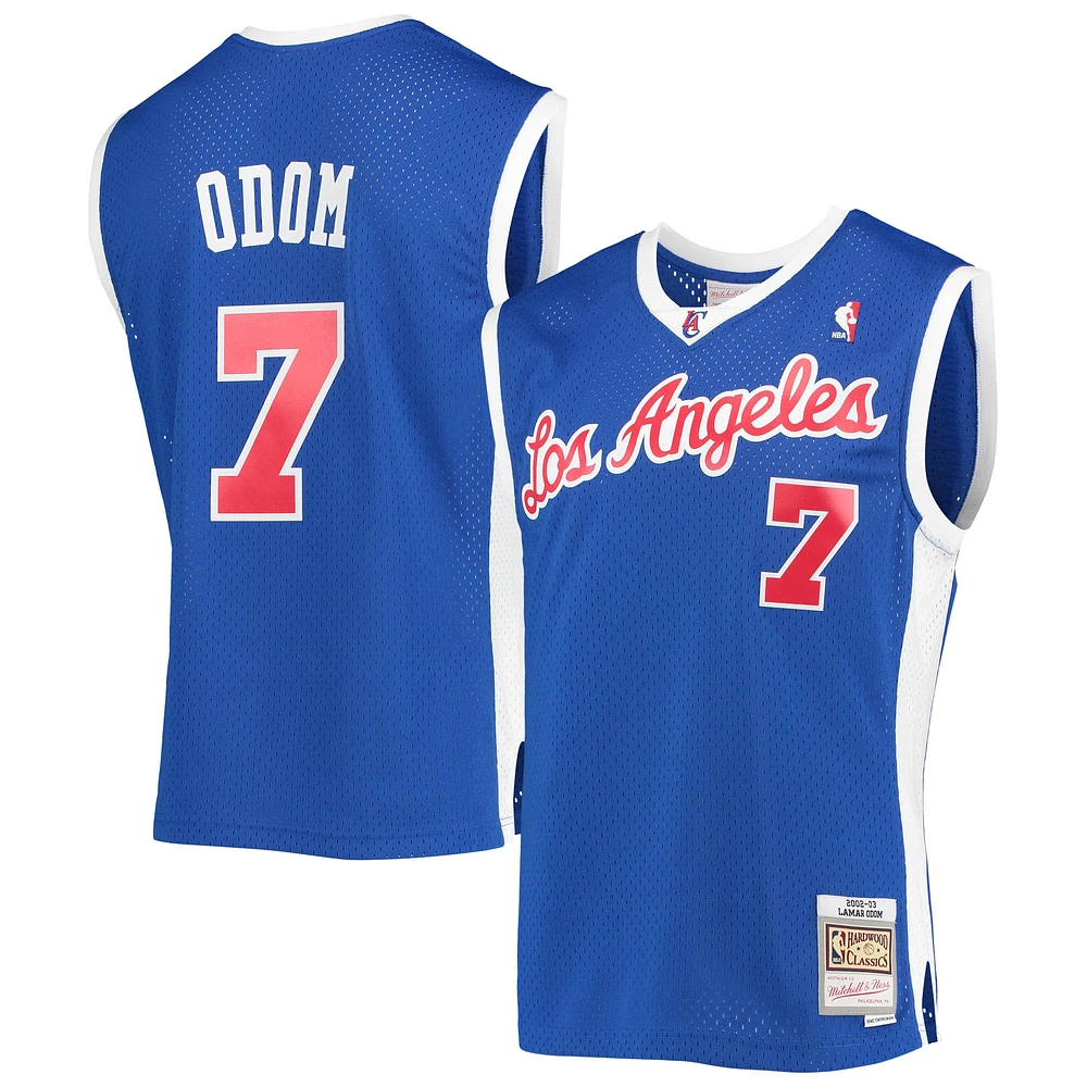Men's Mitchell & Ness Lamar Odom Royal LA Clippers 2002/03 Hardwood Classics Swingman Jersey