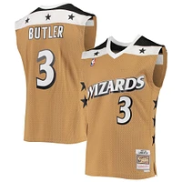 Men's Mitchell & Ness Caron Butler Gold Washington Wizards 2007/08 Hardwood Classics Swingman Jersey