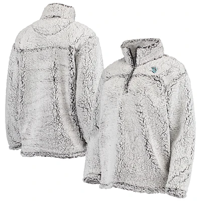 Women's G-III 4Her by Carl Banks Gray Seattle Kraken Sherpa Quarter-Zip Jacket