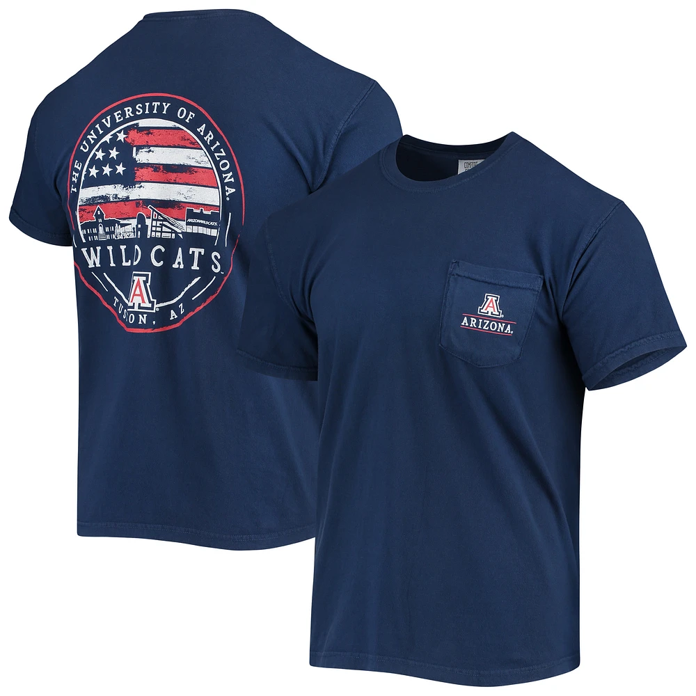 Men's Navy Arizona Wildcats Campus Americana T-Shirt