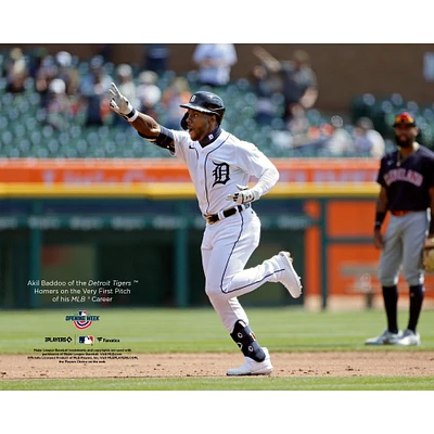 Akil Baddoo Detroit Tigers Unsigned 2021 First Career Home Run Photograph