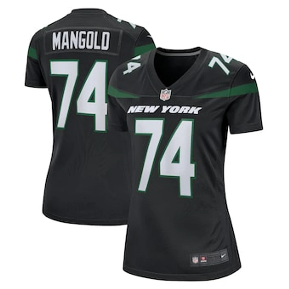 Women's Nike Nick Mangold Black New York Jets Retired Player Jersey