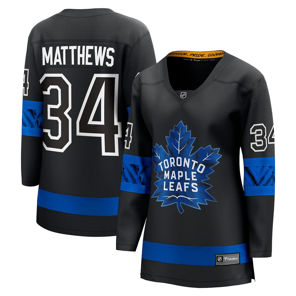 Women's Fanatics Auston Matthews Black Toronto Maple Leafs Alternate Breakaway Jersey