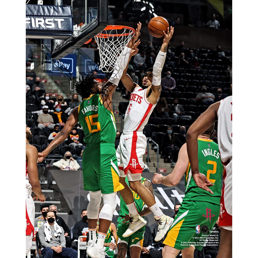 Kenyon Martin Jr. Houston Rockets Unsigned Going for Dunk vs. Utah Jazz Photograph