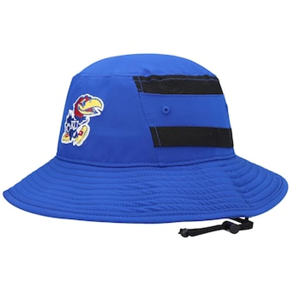 Men's adidas Royal Kansas Jayhawks 2021 Sideline AEROREADY Bucket Hat