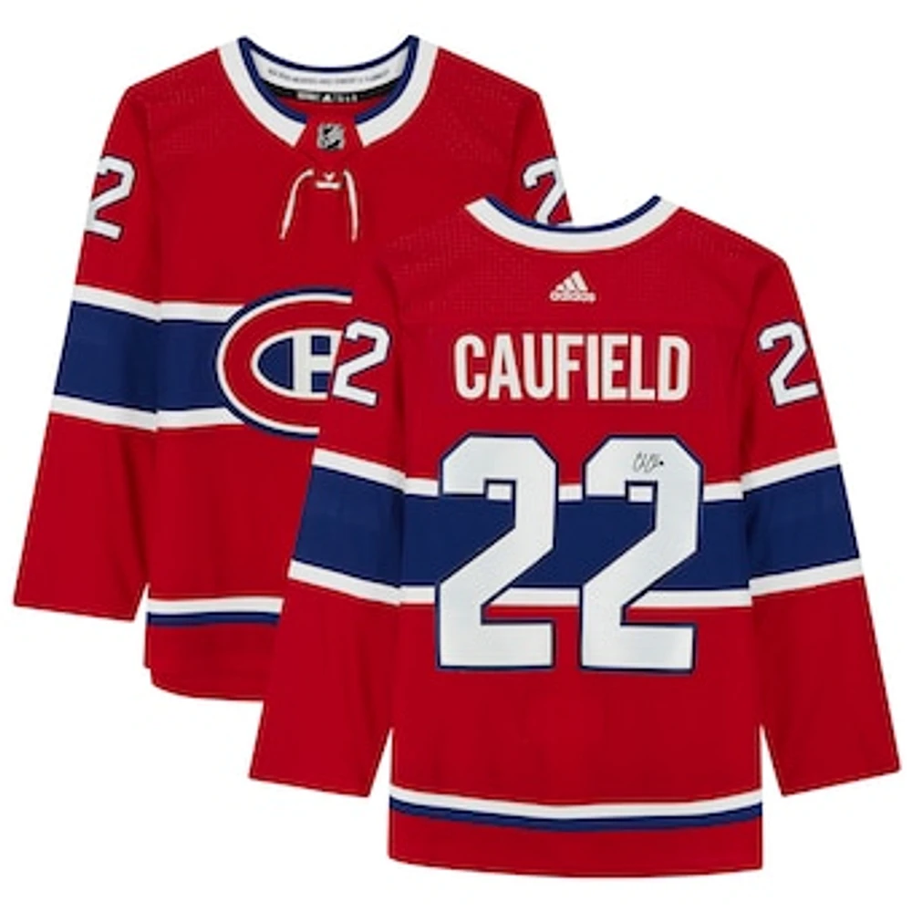 Cole Caufield Montreal Canadiens Autographed adidas Red Authentic Jersey
