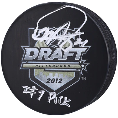 Matt Dumba Minnesota Wild Autographed 2012 NHL Draft Logo Hockey Puck with "#7 Pick" Inscription