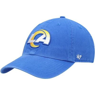 Men's '47 Royal Los Angeles Rams Clean Up Primary LA Adjustable Hat