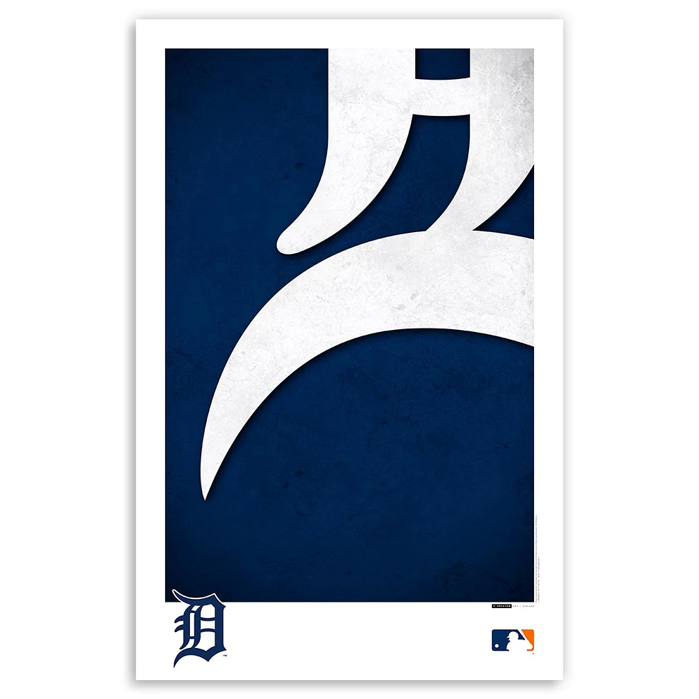 Detroit Tigers 11'' x 17'' Minimalist Team Logo Art Poster