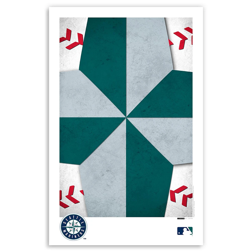 Seattle Mariners 11'' x 17'' Minimalist Team Logo Art Poster