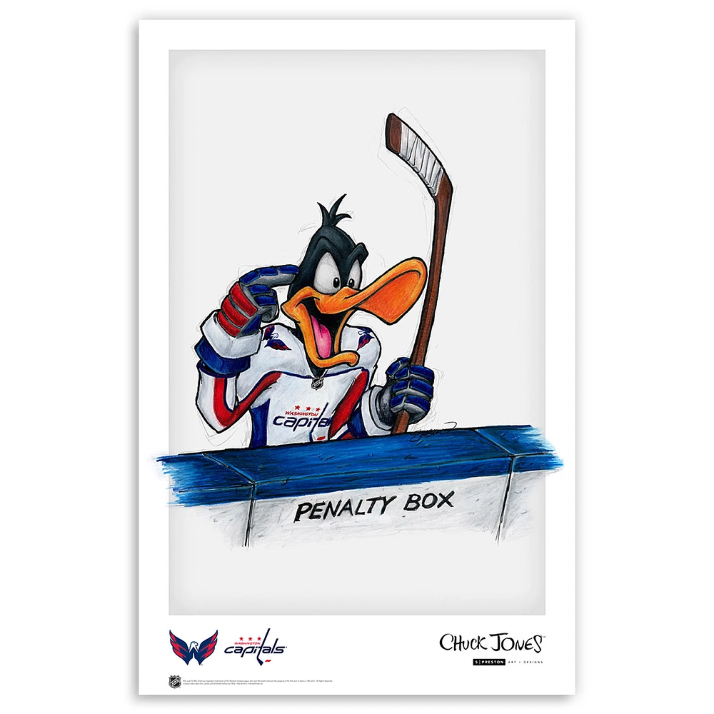 Washington Capitals 11'' x 17'' Daffy Duck Art Poster