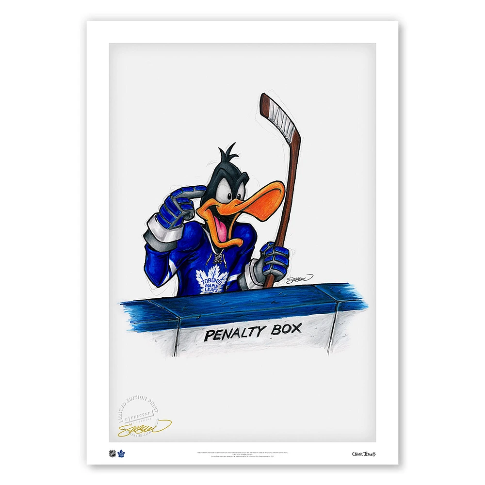 Toronto Maple Leafs 14'' x 20'' Daffy Duck Limited Edition Fine Art Print