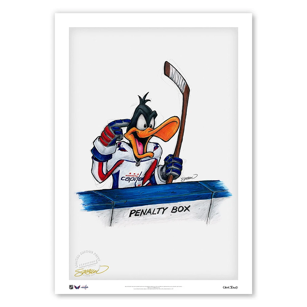 Washington Capitals 24'' x 36'' Daffy Duck Limited Edition Fine Art Print