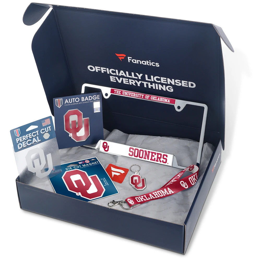 Oklahoma Sooners Fanatics Pack Automotive-Themed Gift Box - $55+ Value
