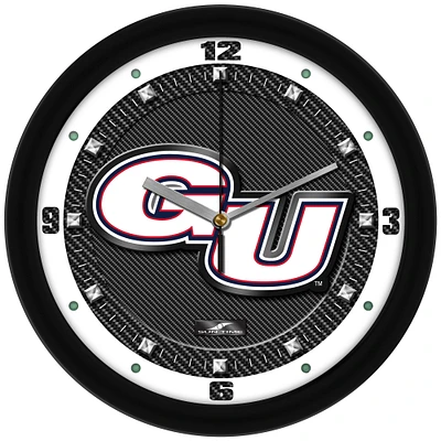 Gonzaga Bulldogs 11.5'' Suntime Premium Glass Face Carbon Fiber Wall Clock