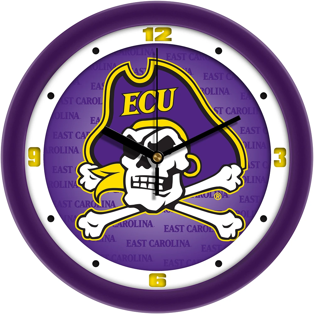 ECU Pirates 11.5'' Suntime Premium Glass Face Dimension Wall Clock