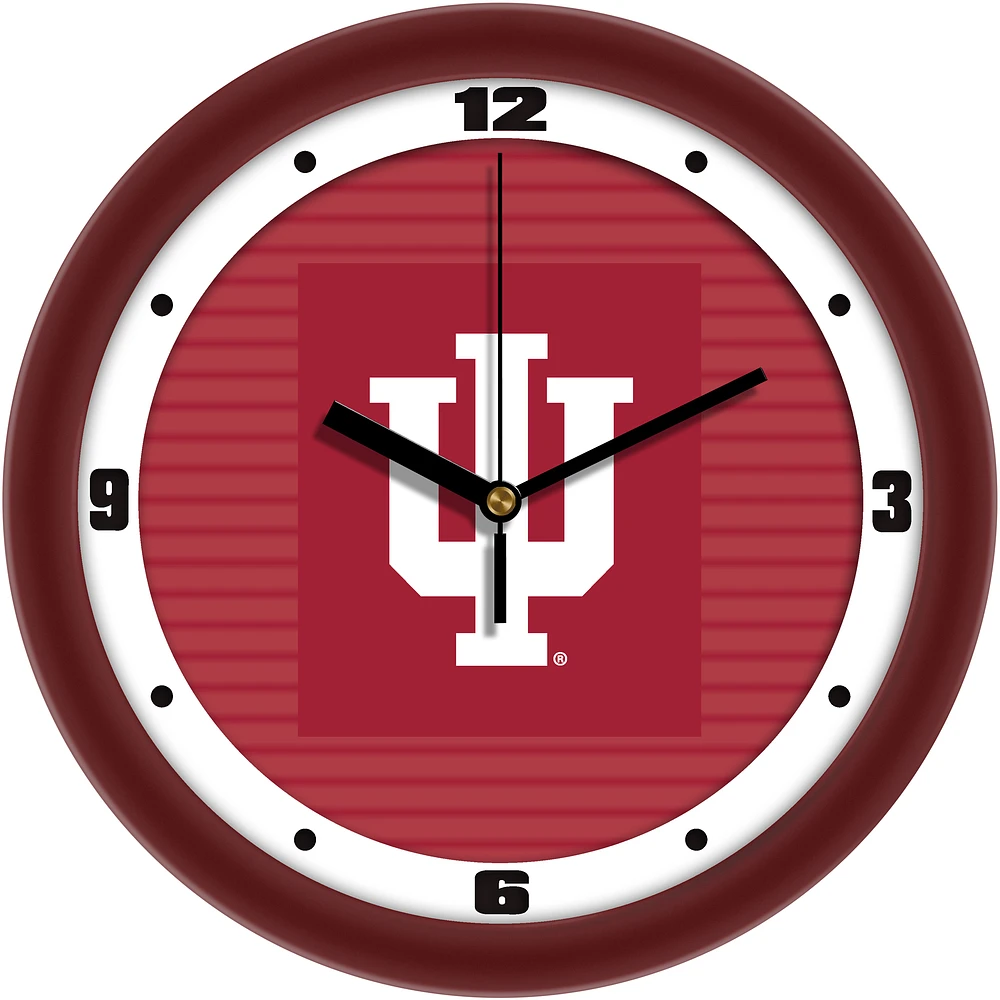Indiana Hoosiers 11.5'' Suntime Premium Glass Face Dimension Wall Clock