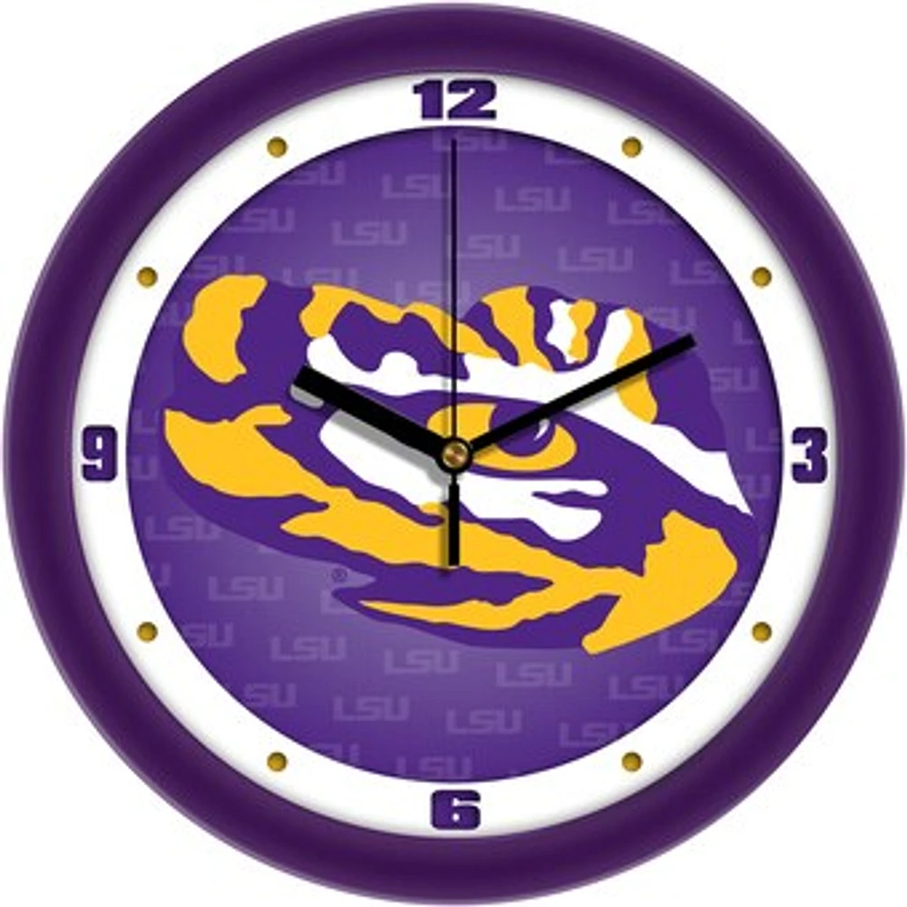 LSU Tigers 11.5'' Suntime Premium Glass Face Dimension Wall Clock