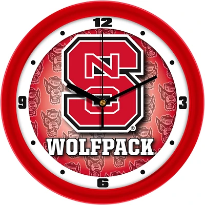 NC State Wolfpack 11.5'' Suntime Premium Glass Face Dimension Wall Clock