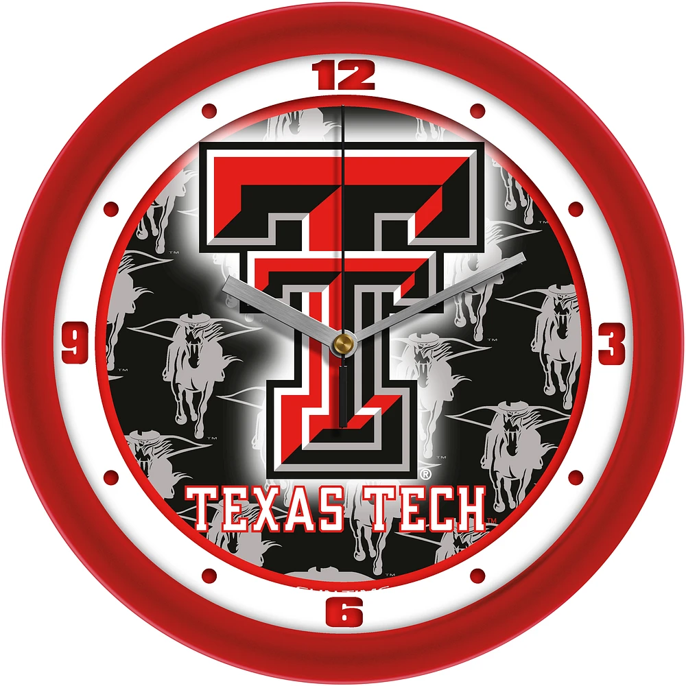 Texas Tech Red Raiders 11.5'' Suntime Premium Glass Face Dimension Wall Clock