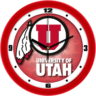 Utah Utes 11.5'' Suntime Premium Glass Face Dimension Wall Clock